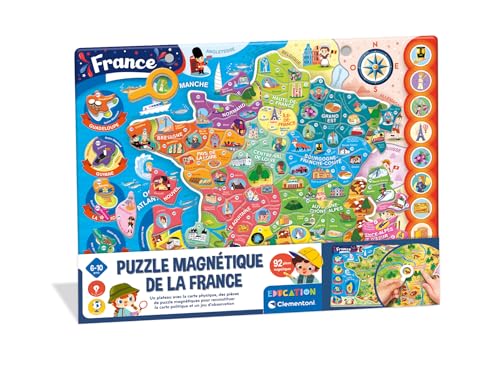Mon Puzzle Magnétique - Carte de France - Apprentissage avec Aimants dès 4 ans