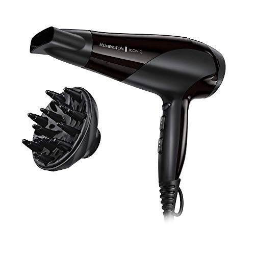 Remington Sèche-cheveux Ionique (2200W, coiffage délicat en douceur & répartition uniforme de chaleur, 3 températures / 2 vitesses)