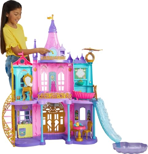 Mattel Disney Princess Château Aventures Magiques 120 cm, Sons et Lumières