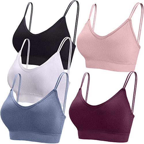 5 brassières camisole rembourrées - 5 couleurs - Soit 3,60 € l’unité - Tailles du M au XXL