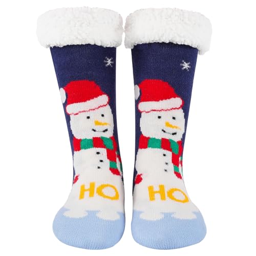 Chausson Chaussette de Noël Femme, Chaudes Antidérapantes pour l'Hiver - Taille : 36-42