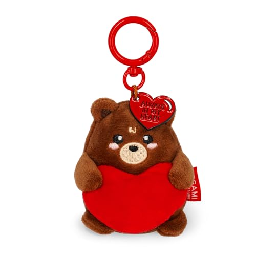LEGAMI - Porte-clés peluche Super Soft! Thème Teddy Bear - Pendentif avec message gravé et mousqueton
