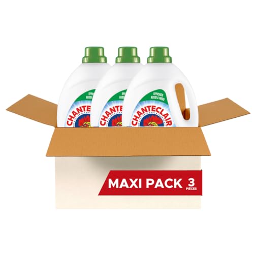 Chanteclair - Lessive Liquide Musc Blanc 40 Lavages 3x1800 ml