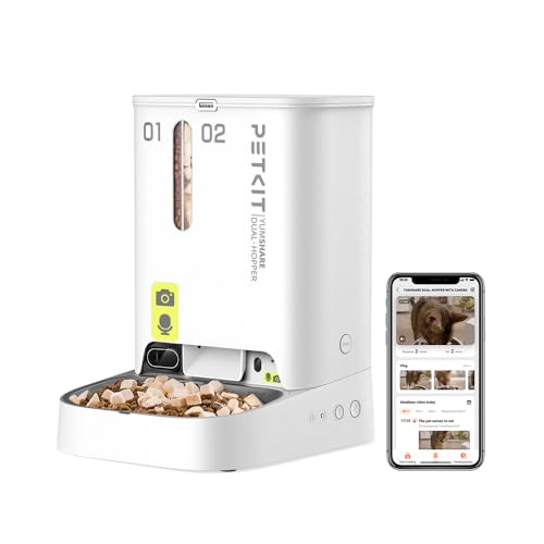 Distributeur Automatique de Croquettes pour Chat avec Caméra HD 1080P, Vision Nocturne Intelligente