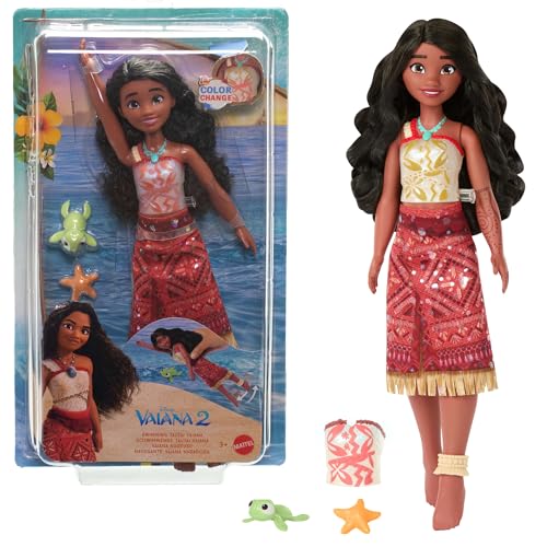 Mattel Disney Vaiana 2 - Poupée Tautai Vaiana et Accessoires