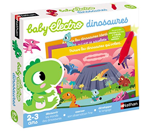 Nathan Baby Electro Dinosaures-Jeu éducatif électronique autocorrectif pour les enfants dès 2 ans