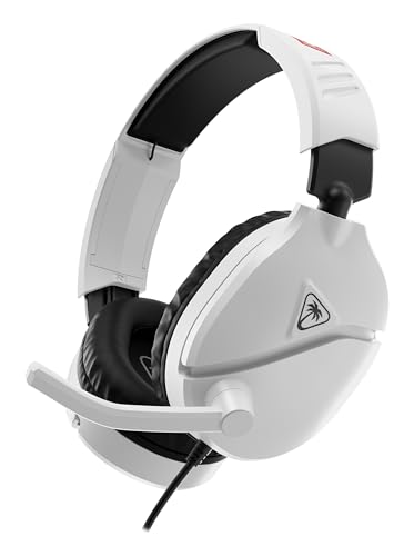Turtle Beach Recon 70 Blanc Nintendo Casque Gaming Filaire Licence Officielle pour Nintendo Switch 2 avec Microphone