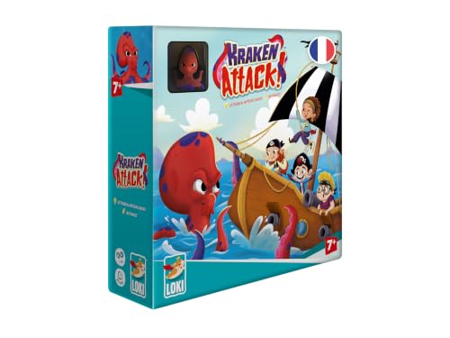 Loki Kraken Attack – Jeu de Société Coopératif pour Enfants – Défendez Votre Navire de Pirates Contre Le Kraken – Nommé As d'or 2021 – Dès 7 Ans – 1 à