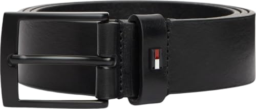 Tommy Hilfiger Homme Ceinture Adan 3,5 cm Cuir, Noir, 95 cm