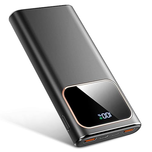 Batterie Externe, 10000mAh 15W Power Bank, Batterie Portable USB C, Charge Rapide Powerbank à Affichage LED