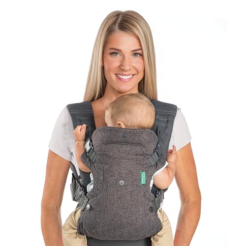 Porte-bébé Flip 4-en-1 Infantino - Ergonomique - 4 façons de porter - Convertible - Confortable - Pour Bébés de 3,6 à 14,5 kg