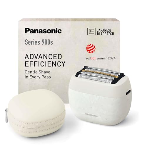 Panasonic Series 900s ES-PV6B-W Rasoir Électrique 5 Lames, Rasoir Compact, Capteur de Barbe Réactif, USB-C