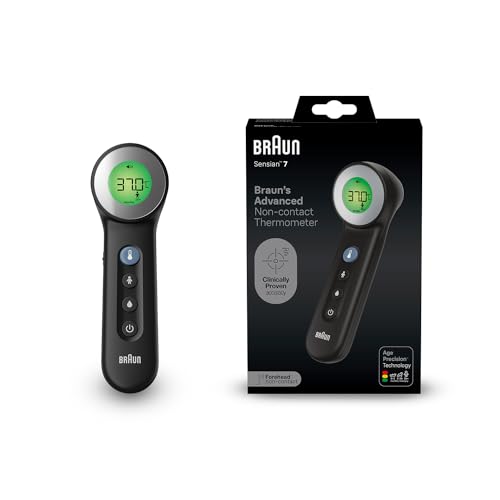 Thermomètre frontal sans contact Braun Sensian 7 | Techno  Age Precision | Écran numérique avec code couleur | Convient aux bébés et aux enfants