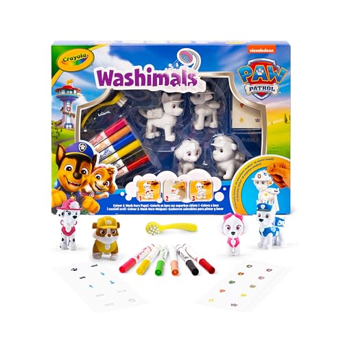 Crayola - Washimals Pat' Patrouille, Kit Activité avec 4 bébés Animaux