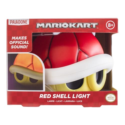 Super Mario Lampe Coquille Rouge avec Sons - Marchandise Nintendo Officielle, Décor Maison Gaming, Lampe Salle de Jeu