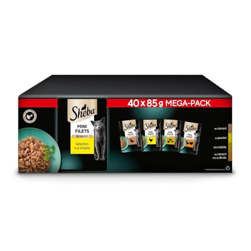 Mégapack Sheba Kitten 40 x 85 g pour Chat Adulte