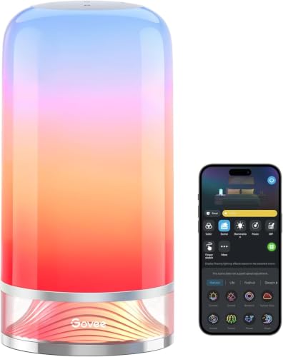Govee Lampe de Chevet LED RGBICWW - Lampe de Table Tactile Dimmable 500lm