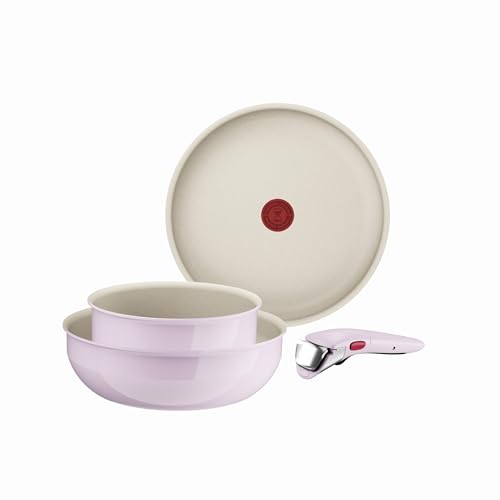 Tefal - Ingenio Serenity Batterie de cuisine Rose - 4 pièces