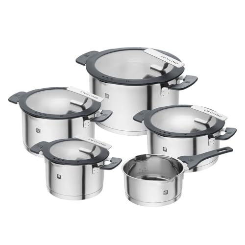 ZWILLING Simplify - Set de casseroles 5 pièces, Passoire intégrée, Induction