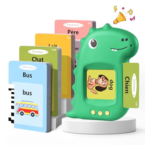 Cartes Flash Parlantes Montessori - Cartes éducatives pour Enfant - 112 Feuilles 224 Mots - De 2 à 6 Ans