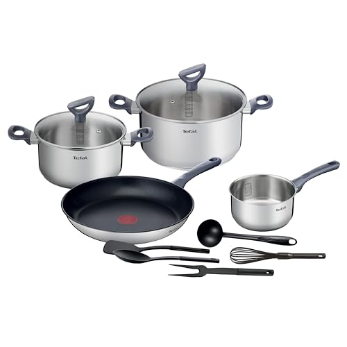 Tefal - Batterie de cuisine Daily Cook Induction - 11 pièces - Inox