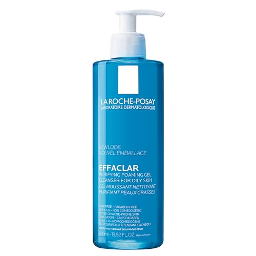 La Roche-Posay - Effaclar - Gel Nettoyant Purifiant - Réduit Imperfections, Points noirs et Marques - Soin Visage Enrichi en Eau Thermale - Peaux Gras