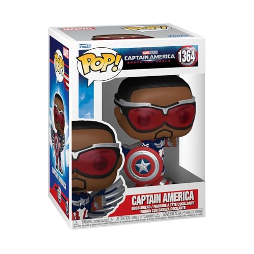 Funko Pop Marvel: Captain America: Brave New World - Captain America - Collectible Vinyl Figure - Gift Idea - Official Products - Toys for Kids and Ad