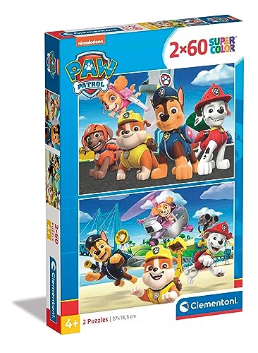 Coffret de 2 Puzzles Pat'Patrouille 60 Pièces Carton Recyclé Dès 4 Ans