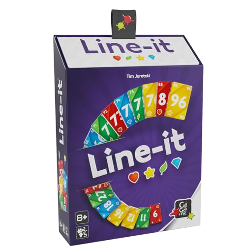 Gigamic - Line-IT - Un Jeu de Cartes - Un Jeu d'ambiance et de Prise de Risques - pour 2 à 5 Joueurs - A partir de 8 Ans.