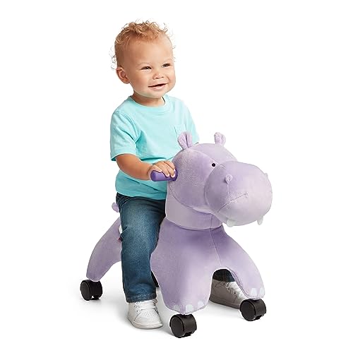 Radio Flyer Holly l’Hippo Qui Roule, Jouet à Monter Violet pour Tout-Petits de 1 à 3 Ans