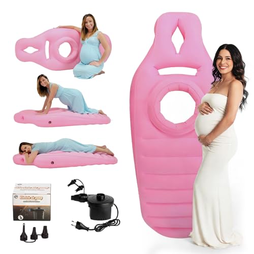 Matelas Gonflable pour Femme Enceinte, Tapis de Yoga pour Femmes Enceintes avec Trou