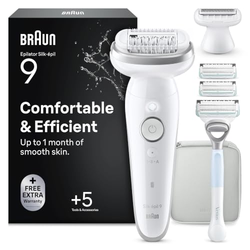 Braun Epilateur Electrique Femme Silk Epil 9, 9-130, Blanc et Rose Quartz