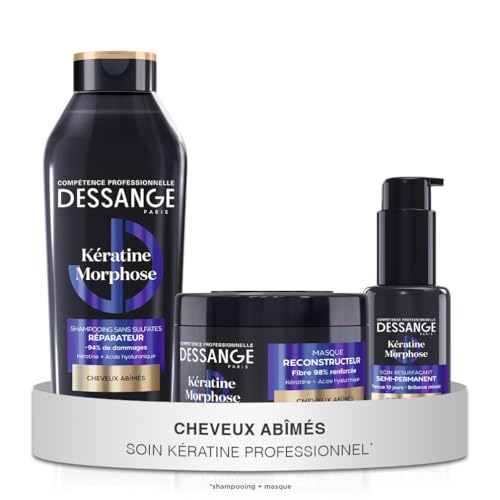 DESSANGE Routine Kératine Morphose Cheveux Abîmés 280ml+280ml+50ml
