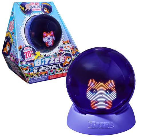 Bitzee Boule Hamster - Mon Animal Interactif - Animal Digital Qui Réagit Au Toucher Et Aux Mouvements - Ecran Tactile avec 20 Animaux Interactifs - So