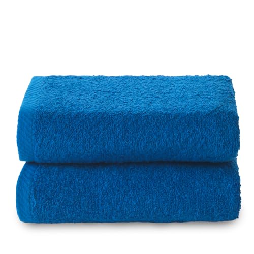 Lot de 2 Serviettes de Bain - Petites Serviettes - 100% Coton - 400 g/m² - Dimensions 30 x 50 cm - Azuline