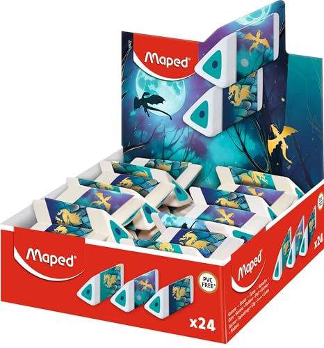 Maped - Gommes Blanches Pyramides - Précision et Confort