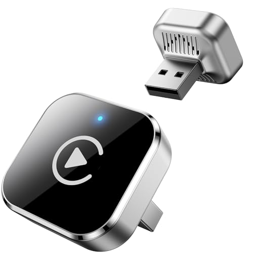 Ancvet Adaptateur CarPlay sans Fil et Android Auto sans Fil 2-en-1, Mini Dongle USB/USB-C Plug & Play