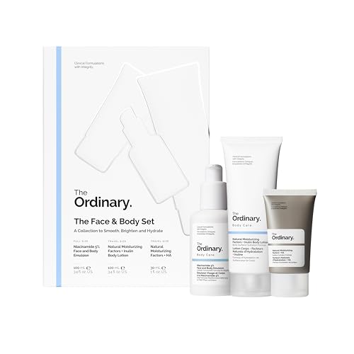 Coffret visage et corps de produits de soins The Ordinary