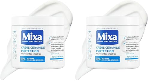 Mixa Expert Peau Sensible - 2 x 400ml - Peaux Très Sèches et Fragilisées - Visage, Corps, Mains - Hypoallergénique - 2 x 400ml