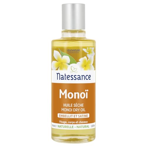Natessance - Huile Sèche Monoï - Embellit et Satine - Flacon de 100 ml