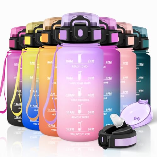 Gourde Sport, 500ml Anti Fuite, Gourde Paille, Réutilisable, Bouteille d'eau, sans BPA, Bouteille Reutilisable