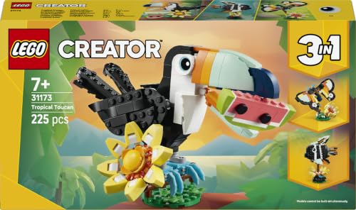 LEGO Creator 3-en-1 Animaux Sauvages : Le Toucan Tropical 31173 | Jeu de construction 7 ans