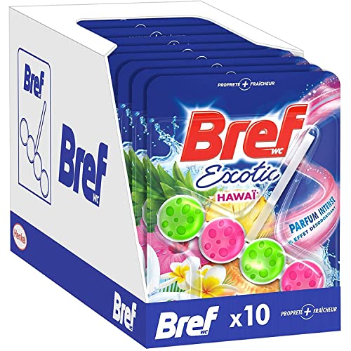 Bref WC Power Activ Hawaï Bloc WC 10x50g Fraîcheur Intense Anti‑Calcaire