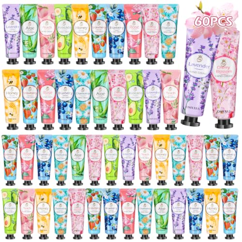 Lot de 60 crèmes pour les mains, mini crème pour les mains pour femme, petite crème de soin pour les mains et les pieds, crème hydratante pour les mai
