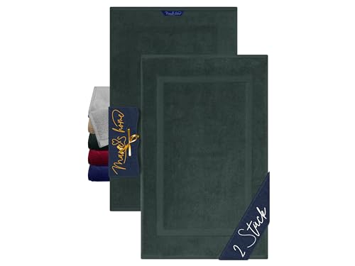 Marie's Home  Lot de 2 Tapis Salle de Bain 50x80 cm 100% Coton - Tapis de Bain pour Douche, Baignoire et WC - Plusieurs Coloris