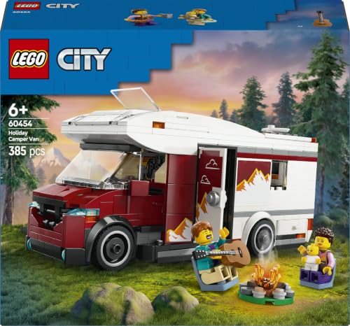 LEGO City Le Camping-Car d’Aventures 60454 | Camion jouet pour garçon dès 6 ans, inclut un bébé, des accessoires et une guitare, idée de cadeau d'anni