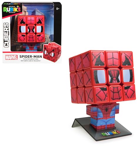 Rubik's Cubers Spiderman 3X3 - Jeu Casse-Tête Adulte Et Enfant - Rubiks Cube Magique - Puzzle 3x3 Original - Jouet Marvel - Puzzle Résolution de Probl
