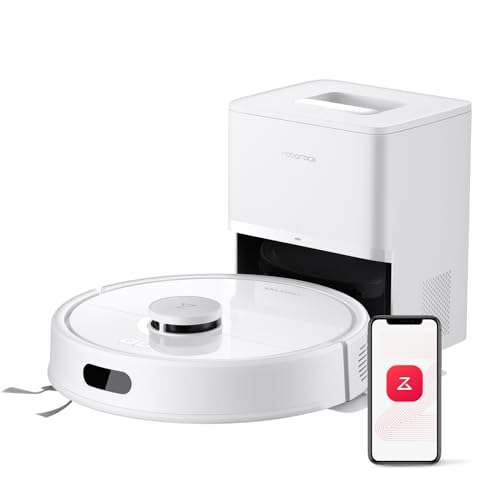 roborock Q7 L5+ Robot Aspirateur Laveur avec Station, 8000 Pa Aspiration | Vidange Automatique, Navigation LiDAR, 3 Niveaux d'Eau, pour Poils d'Animau