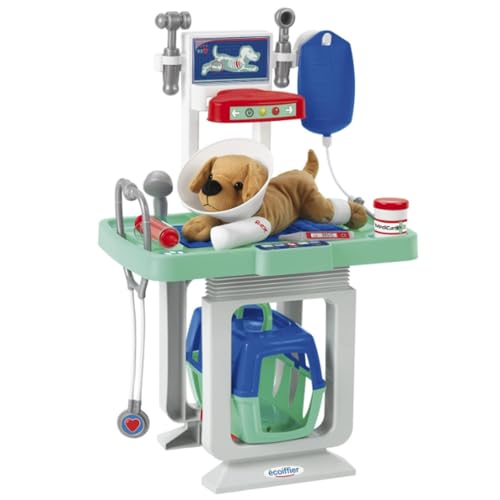 Jouets Ecoiffier - Le Centre Vétérinaire vendu avec Peluche – Jeu D'imitation – Dès 18 Mois