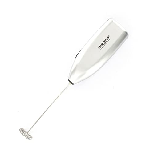Mousseur à lait électrique pour cappuccino, Acier inoxydable, Gris, 20 x 3,5 x 3,5 cm